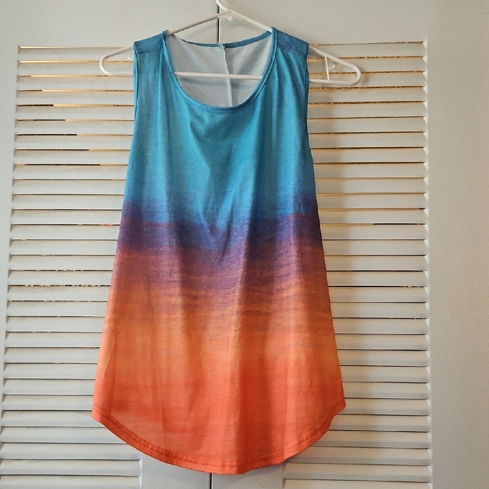 Vibrant Gradient Sleeveless Top